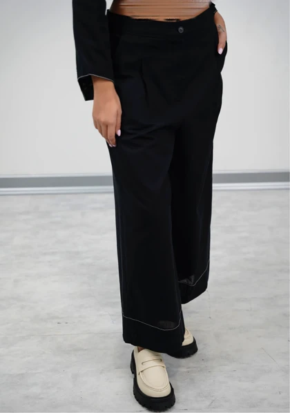 شلوار لینن واید بیسیک