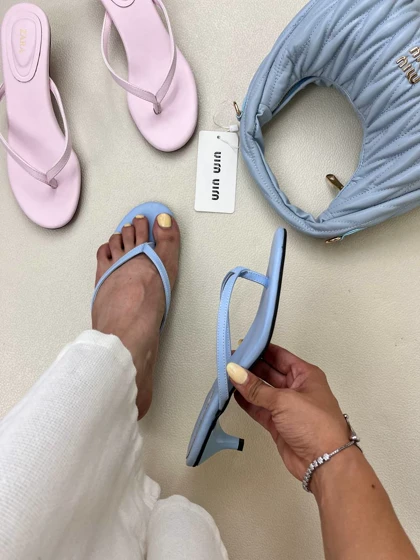 صندل زنانه پاشنه‌دار 3 سانتی انگشتی زارا ZARA کد 1609