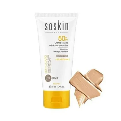 کرم ضد آفتاب بی رنگ ساسکین spf50