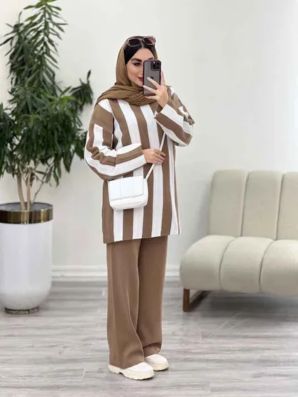 ست بافت راه راه مهناز