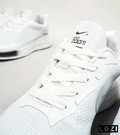 کفش کتانی بزرگ پا سفید مشکی Nike air zoom