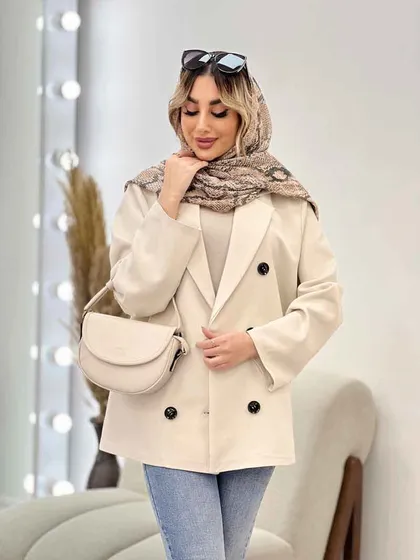 مانتو مازراتی شش دکمه جیب نما