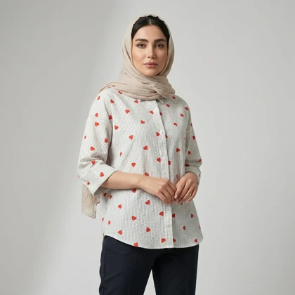 شومیز زنانه قلبی