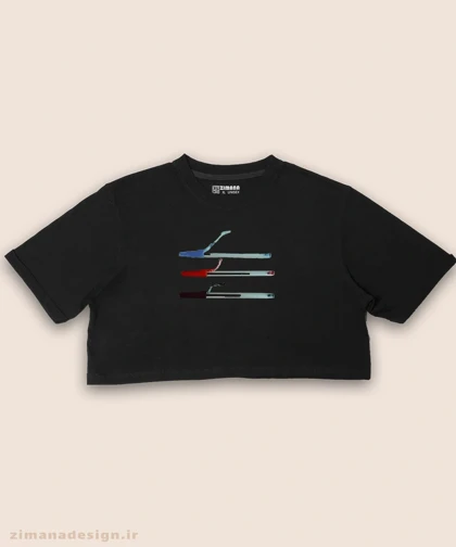 کراپ زنانه نوستالژی طرح خودکار جویده شده