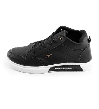 کفش ساق‌دار چرم مصنوعی مردانه مشکی بنددار Clarks