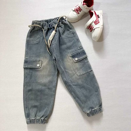 شلوار جین سنگ شور شده دمپا کش سبک اورجینال