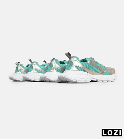 کفش کتانی مردانه و زنانه سبز طلایی Balenciaga 3XL مدل 6824