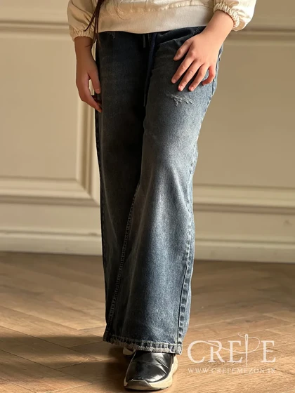 شلوار بگ زاپ‌دار دمپا ریش