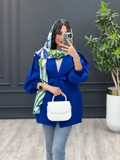 مانتو آستین کش ژیله دار
