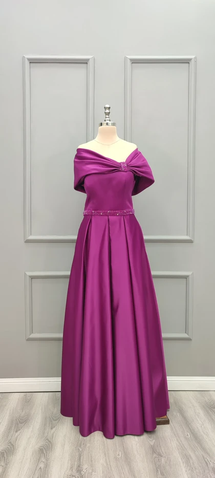 پیراهن بلند ساتن پاپیونی باران 737