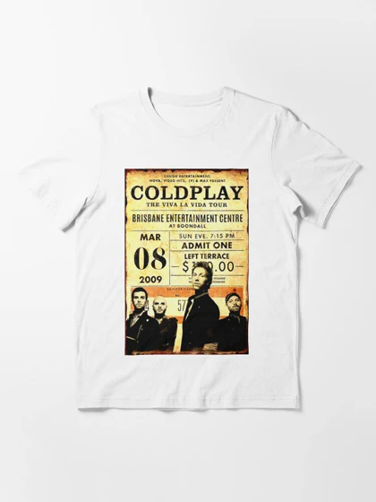 تیشرت گروه موسیقی ColdPlay | تیشرت کلدپلی طرح Alternative Band Rainbow Poster کد 158736
