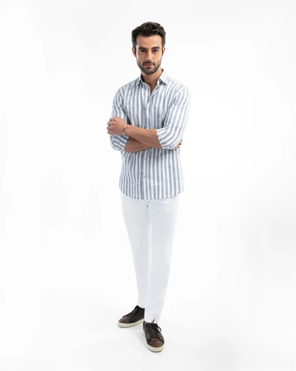 ام کی کالکشن پیراهن آستین بلند mk-25699-charcoal