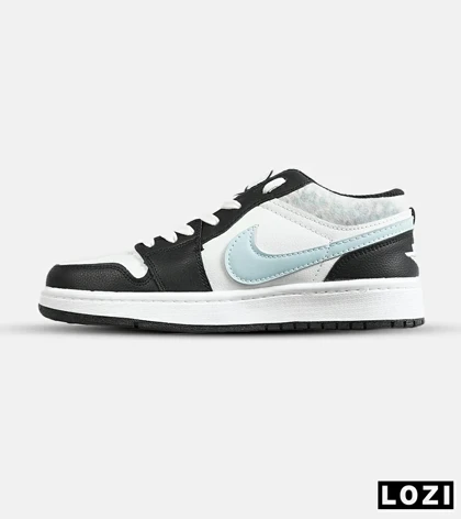 کفش مردانه و زنانه سفید مشکی آبی NIKE jordan 1 مدل 7737