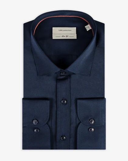 ام کی کالکشن پیراهن آستین بلند mk-22909-navy-blue