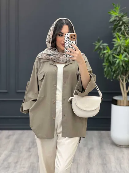 مانتو دوجیب پیله آستین پاگن