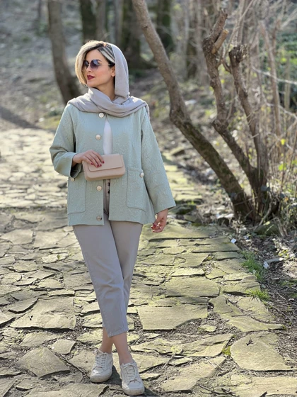 کت ژاکارد ابریشم