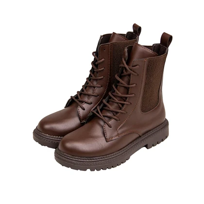 نیم بوت دو کش بندی قهوه ای کد 556