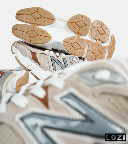 کفش کتانی مردانه و زنانه کرم قهوه ای NEW BALANCE 9060