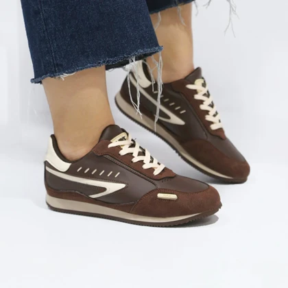 کفش و کتانی زنانه و دخترانه مدل نایک NIKE رنگ قهوه ای کد 41250