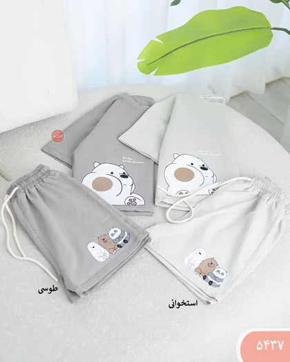 ست تیشرت و شورتک پاندا 5437
