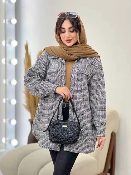 مانتو پائیزه بغل سه دکمه