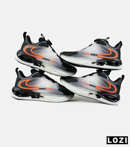 کفش کتانی مردانه و زنانه طوسی مشکی نارنجی NIKE AirMax Advantage