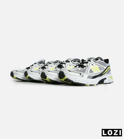 کفش کتانی مردانه و زنانه سفید مشکی لیمویی NEW BALANCE 1064 V.2 مدل 7010