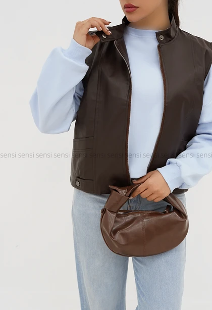 وست زنانه چرم آستر دارکد1006969