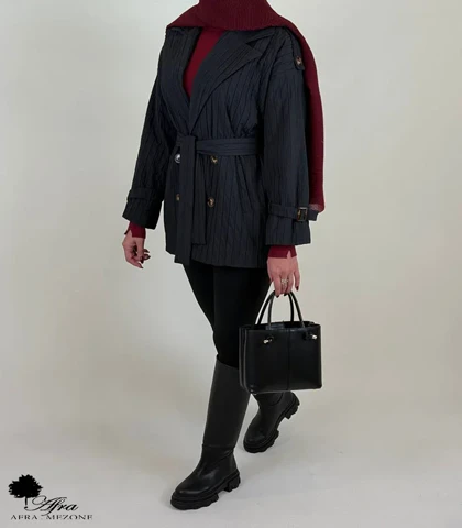 بارانی کوتاه خطی کد 14003483