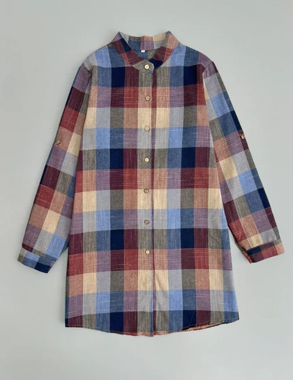 مانتو چهارخونه نخ کد 2854