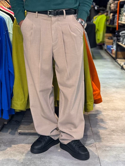 شلوار بگ پارچه ای ترک