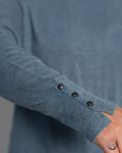 پلیور یقه اسکی زنانه C&A آبی خاکستری