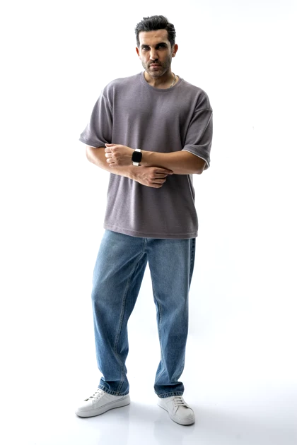 تیشرت آستین کوتاه ژاکارد جودونی مردانه