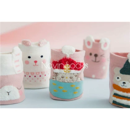 جوراب ساق‌دار طرح حیوانات مزرعه