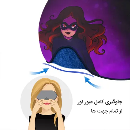 چشم بند بچگانه کاوا ماسک مدل دختر کفشدوزکی کد2