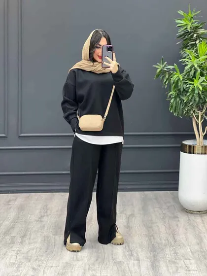 ست پشمی شلوار چاک‌دار