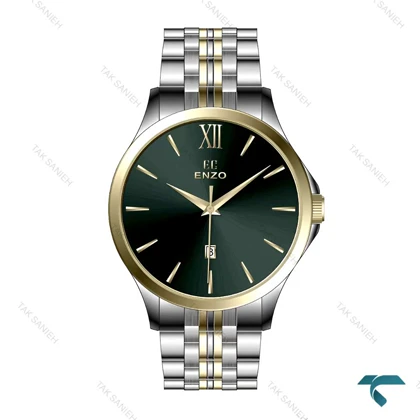 Enzo مردانه EC-612TSG دورنگ طلایی فول استیل Enzo-8100-G