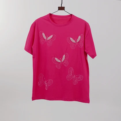 تیشرت پروانه مرواریدی
