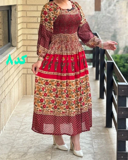 پیراهن بلند کریشه هندی 6121