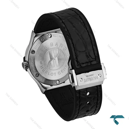 ساعت هابلوت زنانه استیل بند چرم طرح دار مشکی Hublot-7599-L