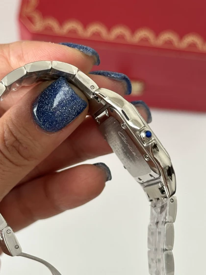 ساعت کارتیر پنتر زنانه نقره ای صفحه سفید Cartier panthere