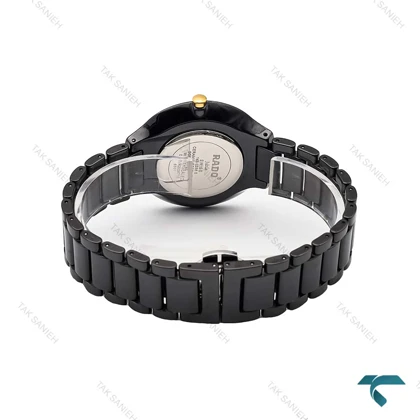 ساعت رادو مردانه مشکی سرامیکی عقربه طلایی Rado-6337-G