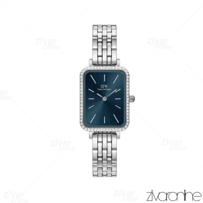 ساعت دنیل ولینگتون زنانه مستطیلی دور نگین صفحه سرمه ای 105418