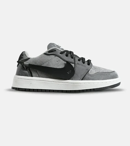 کفش کتانی مردانه و زنانه طوسی مشکی NIKE jordan 1