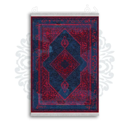 *جدید* فرشینه از جنس پارچه شانل مخمل ترک طرح فانتزی برند دفه کد 938