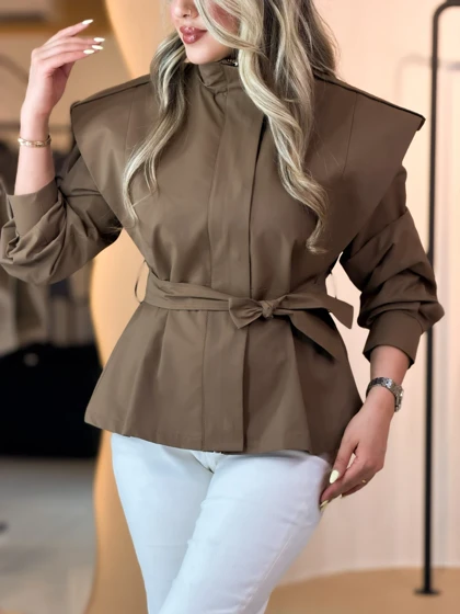 ترنچ کت مگان قهوه ای 010219