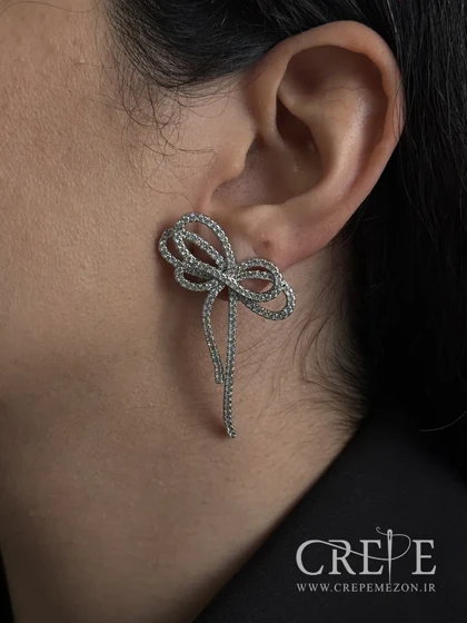 گوشواره جواهری پاپیون