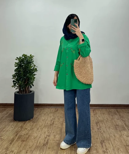 مانتو گلدوزی رزا