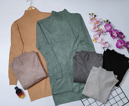 بافت یقه اسکی وارداتی مدل شانا کد 40180