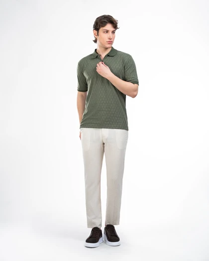 پولوشرت مردانه نیم زیپ کد M0304